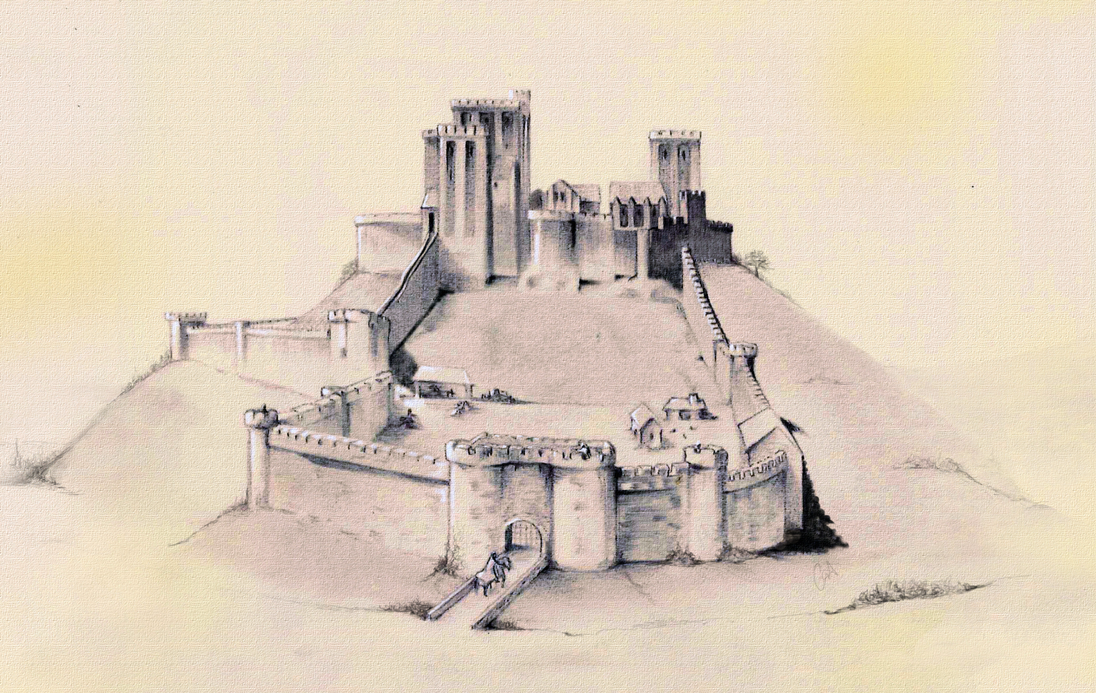 'Corfe Castle' by Claire Aberlé
