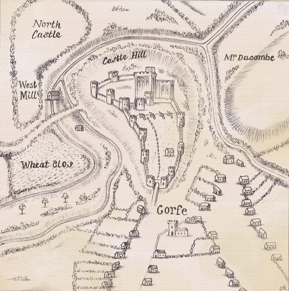 'Map Of Corfe Castle' by Claire Aberlé